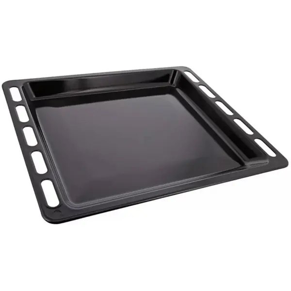 Tava de Copt Emailata pentru Aragaz, Inalta, 44.5 x 36 x 5 cm, Neagra, Emailul Medias
