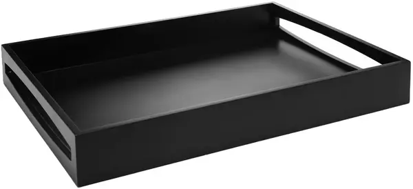 Tavă de servire Leopold Vienna - LV 618001, 47,5 x 35 x 6 cm, MDF, negru