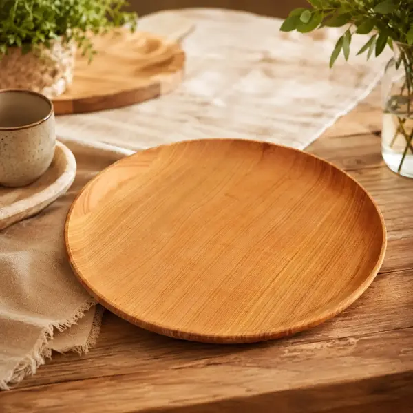 Tava din lemn rotunda Φ 40 cm - ideala pentru pizza si aperitive