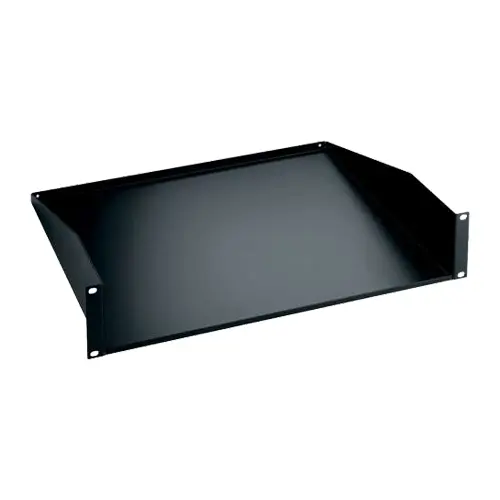 Tavă fixă 1U pentru rack 19, 300 mm adâncime, 15 kg, negru RAL 9004, ASYTECH Networking ASY-S-1U300