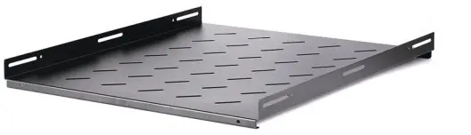 Tava fixa pentru rack de podea 1U, 19 inch, de 1000mm, 470x x650x 48mm, capacitate 90kg, negru, Safer SAF-FIX650-RK1000FLOOR