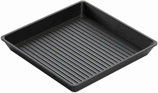 Tavă grătar pentru copt AMT - 26 x 26 x 3 cm, strat antiaderent Lotan, neagră