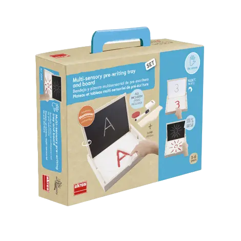 Tava multi-senzoriala mica Montessori pentru terapie, desen si prescriere, nisip inclus