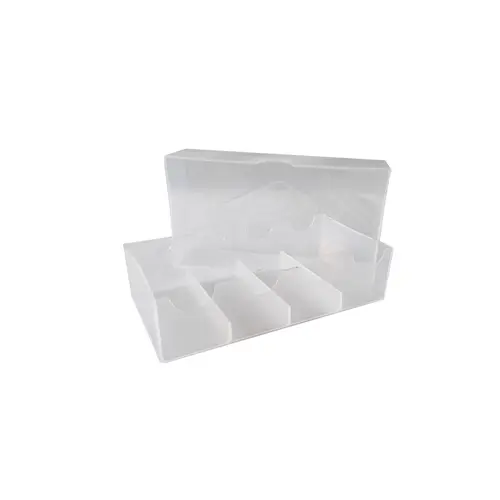 Tava pentru 100 chips-uri plastic transparent cu capac