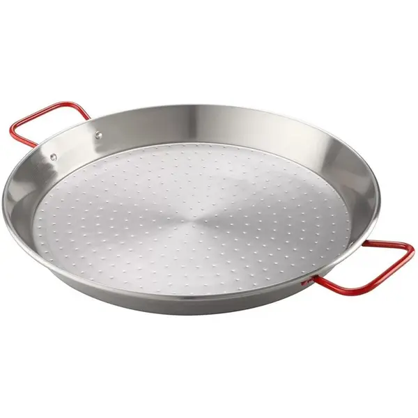 Tava pentru Paella, 80 cm, cu Manere, din Otel Lustruit, Perfect Home