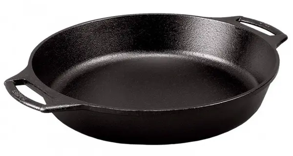 Tava rotunda din fonta cu manere tip tigaie Lodge 26 cm L-BW10BSK