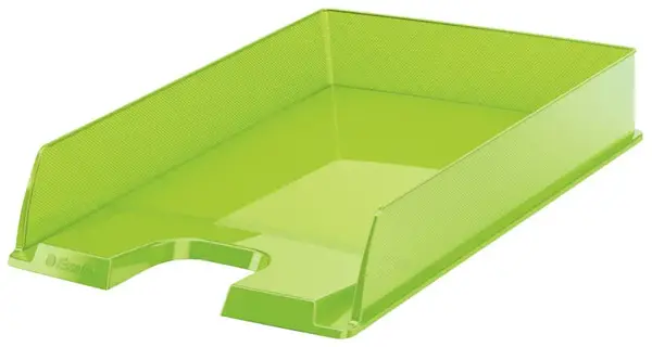 Tavita de birou polistiren A4 Esselte Tavita de birou polistiren A4 Esselte verde transparent
