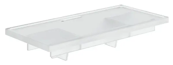 Tavita Grohe Grohtherm Cube 18700000, compatibila baterii aparente Grohe Grohtherm Cube, Alb