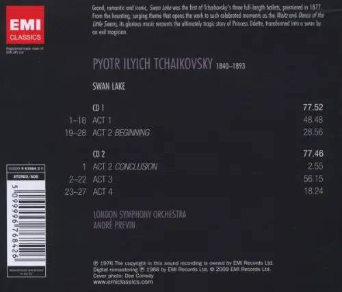 Tchaikovsky: Swan Lake | London Symphony Orchestra, Andre Previn, Peter Ilyich Tchaikovsky