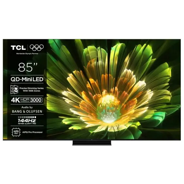 TCL Televizor smart Mini LED TCL 85Q7C, 215 cm, Ultra HD 4K, WiFi, CI+, Negru
