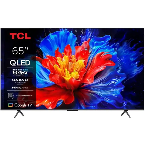 TCL Televizor Smart TCL 65P81K, QLED, 65, 163cm, 144Hz, Wi-Fi, Bluetooth, Negru