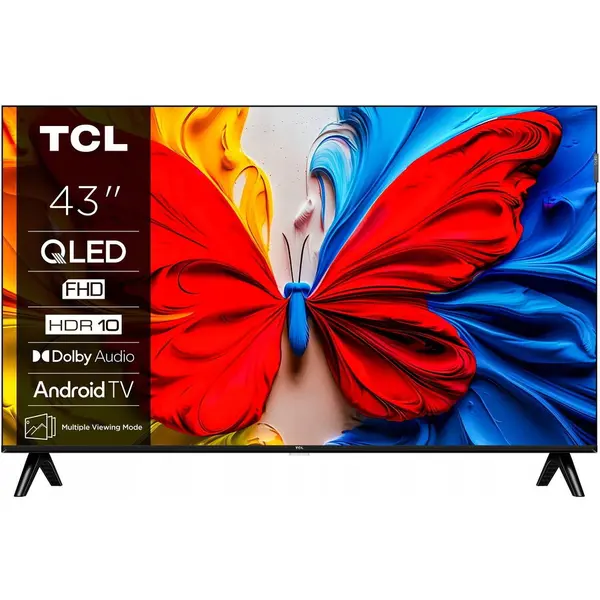 TCL Televizor TCL QLED 43S59K, 108 cm, Smart Google TV, QLED, Full HD, Metalic
