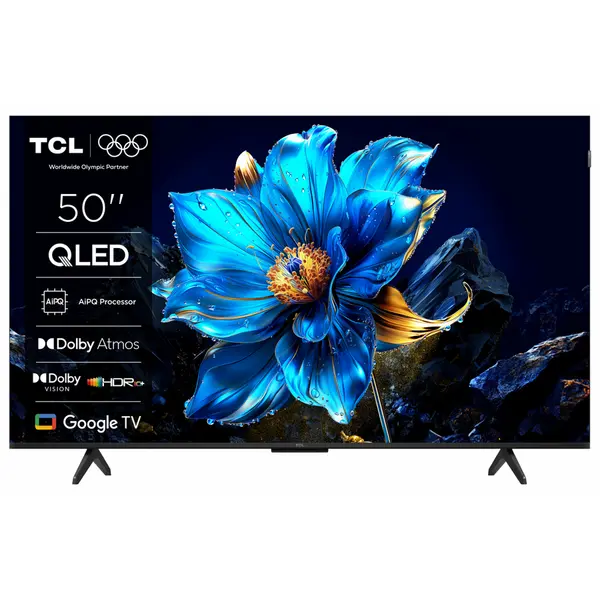 TCL Televizor TCL QLED 50P71K, 126 cm, Smart Google TV, 4K Ultra HD, Clasa F