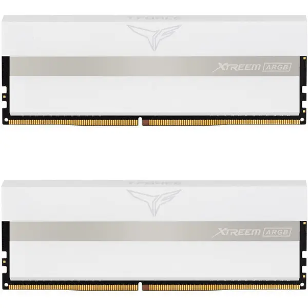 Teamgroup Memorie RAM Team Group T-Force Xtreem ARGB White 16GB (2x8GB) DDR4 3200MHz CL16 1.35V Dual Channel Kit