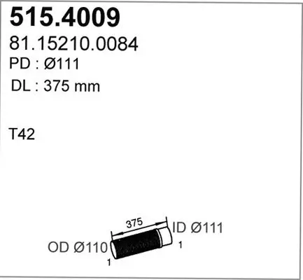 Teava flexibila, esapament ASSO 515.4009