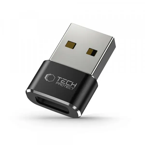 Tech-Protect Adaptor Date si Incarcare Tech-Protect Ultraboost, USB-C - USB-A, Negru