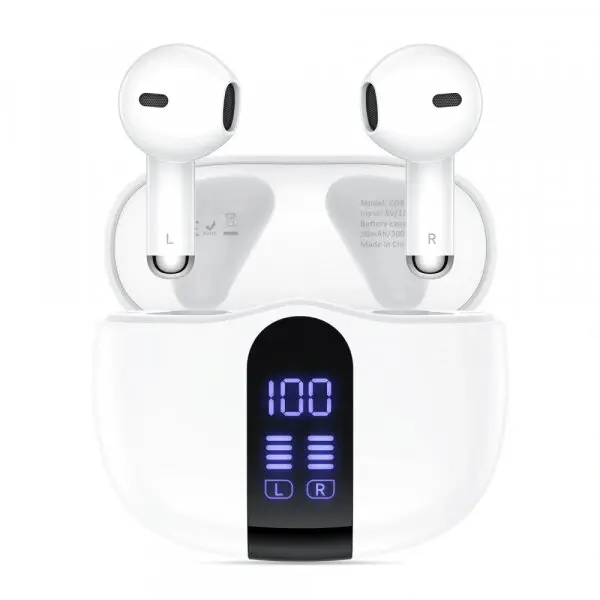 Tech-Protect Casti True Wireless Tech-Protect Ultraboost Core G2, Bluetooth, Alb