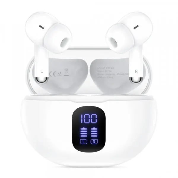 Tech-Protect Casti True Wireless Tech-Protect Ultraboost Pro G2, Bluetooth, Alb