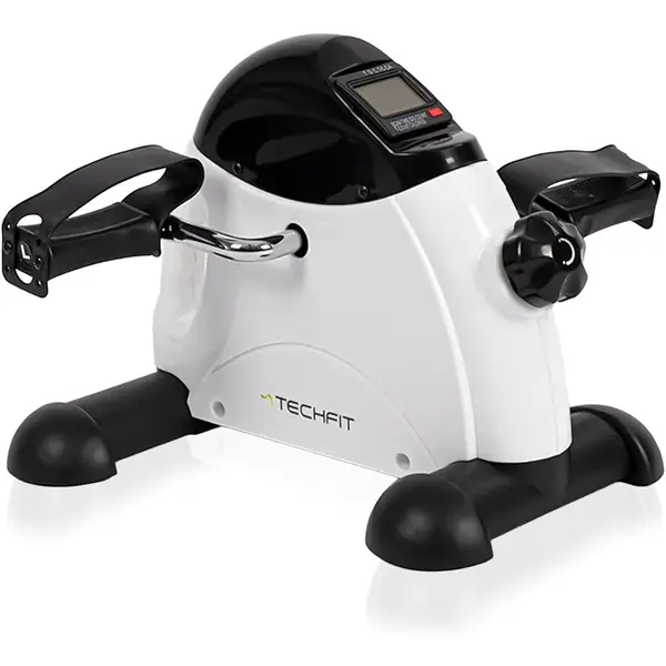 TECHFIT Bicicleta fitness recuperare TECHFIT PED3 – mini, compacta, maner transport, mecanism mecanic, monitor LCD (timp, viteza, distanta, calorii, ODO), 14 nivele intensitate, pedale antiderapante cu curea, pedalare bidirectionala, stabilitate sporita,