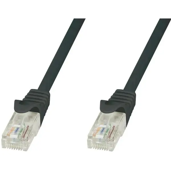 TECHLY Cablu de rețea patch CCA Cat.5E UTP negru , 0.5m