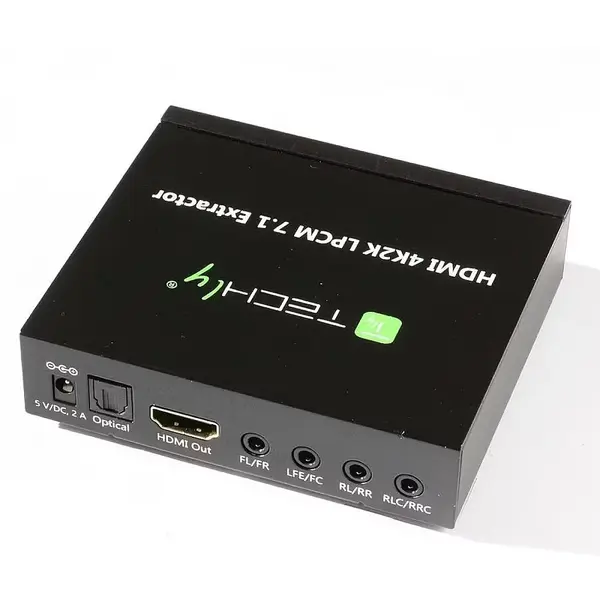 TECHLY HDMI 4K audio extractor SPDIF Toslink, 4x Jack 3.5mm, LPCM 5.1CH / 7.1CH