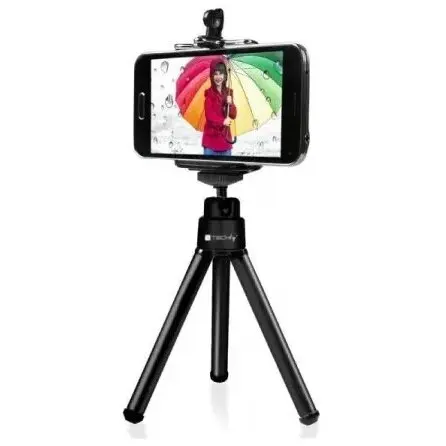 TECHLY Mini trepied Techly Selfie 020980, pentru smartphone si camera digitala, Negru