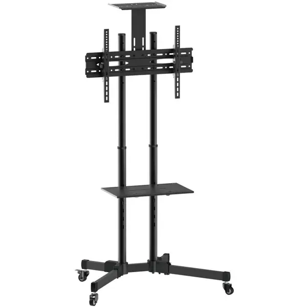 TECHLY Suport TV mobil pentru 37-70 inci 50 kg, două rafturi