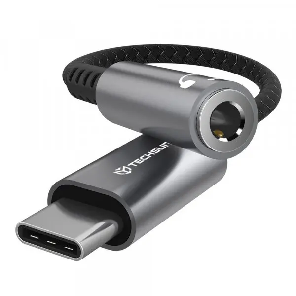 techsuit Adaptor Audio USB-C - 3.5mm Techsuit AC14 SonicPiX, Gri