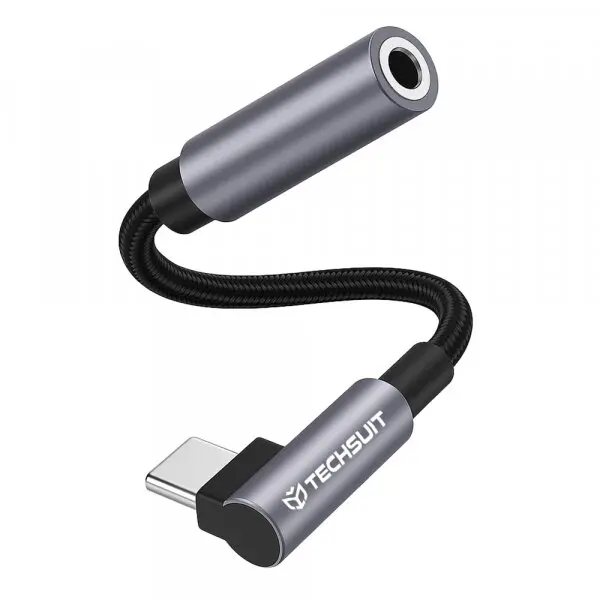 techsuit Adaptor Audio USB-C - 3.5mm Techsuit AC7 MusicDox, Gri