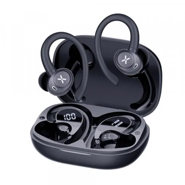 techsuit Casti Handsfree, Bluetooth, Techsuit CW4 AirTune, TWS, Negru
