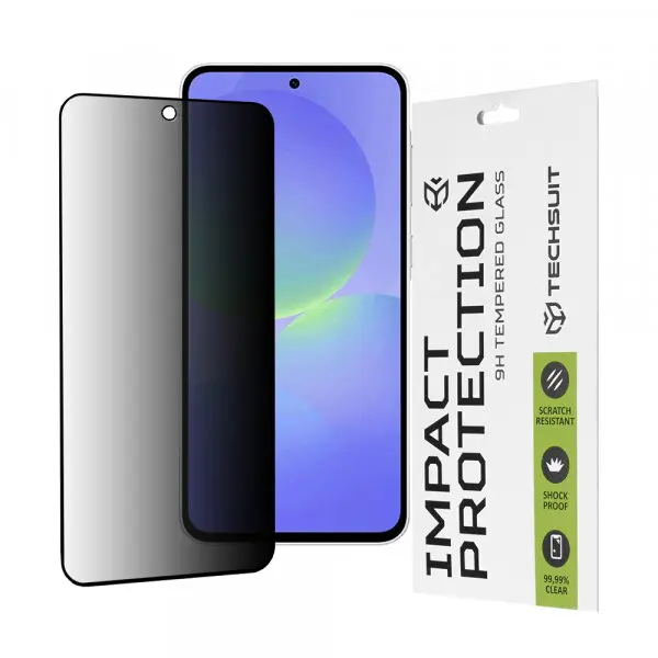 techsuit Folie de protectie Ecran Privacy Techsuit pentru Samsung Galaxy A56 A566 / A36 A366, Sticla Securizata, Full Glue, 111D