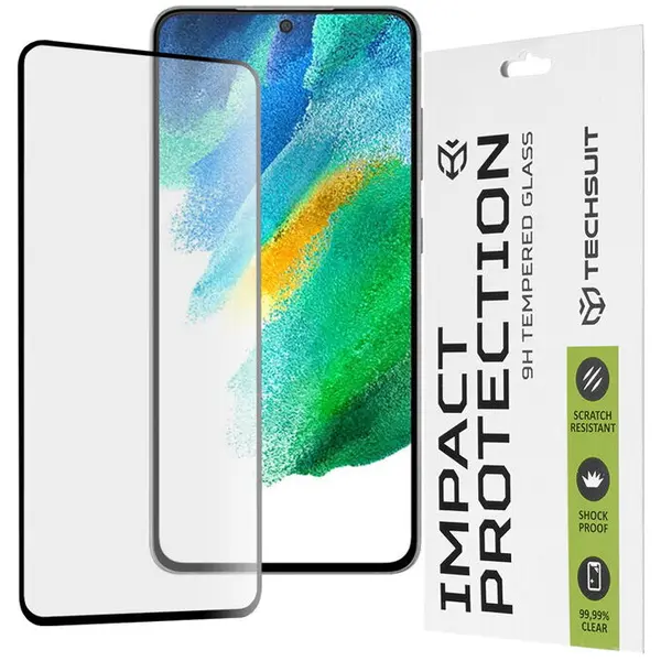 techsuit Folie sticla pentru Samsung Galaxy S21 FE 5G - Techsuit 111D Full Cover / Full Glue Glass