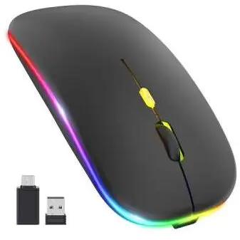 techsuit Mouse Wireless Techsuit M1, RGB, 2.4 GHz, optic, 1600DPI, Negru