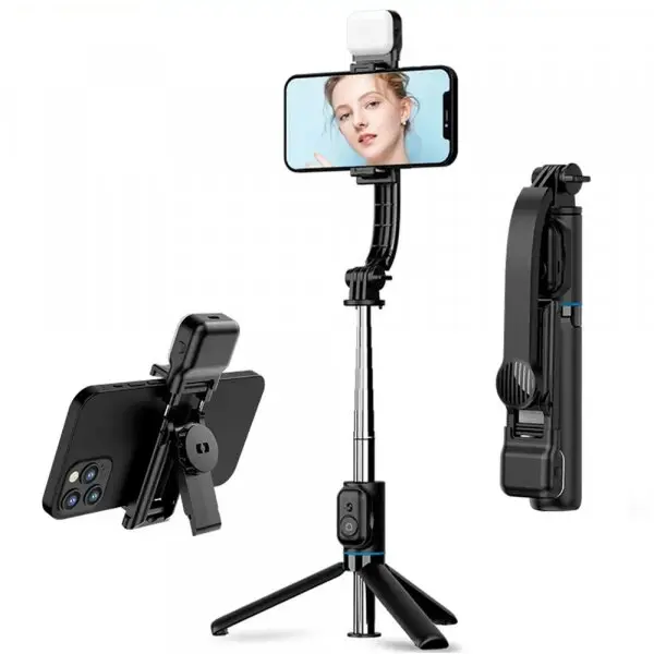 techsuit Selfie Stick Bluetooth Techsuit C01s, Universal, Negru