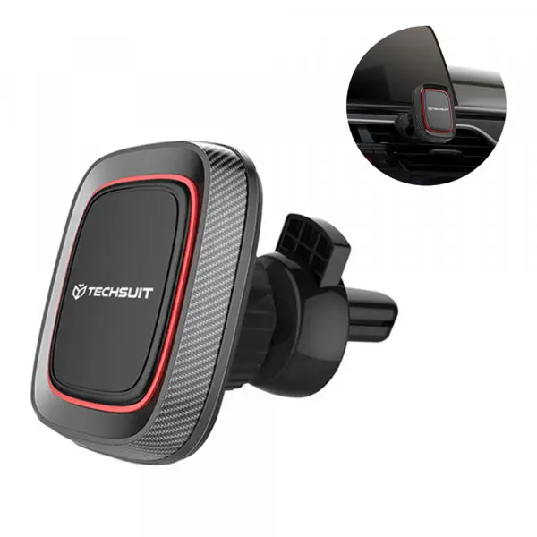 techsuit Suport Auto Magnetic Techsuit S5, Universal, Negru Rosu