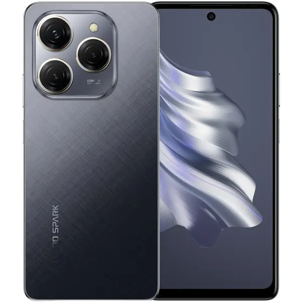 Tecno Telefon mobil Tecno Spark 20 Pro, Ecran 120 Hz, 256GB, 12GB RAM, Dual SIM, 4G, Camera 108 MPX, Baterie 5000 mAh, Negru