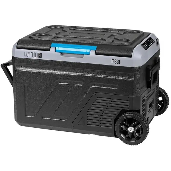 TEESA Lada frigorifica profesionala cu compresor, TEESA TSA6002, Troller, 40 l, Panou tactil, Porturi USB-A, USB-C, Alimentare DC 12/24 V si adaptor 220 V