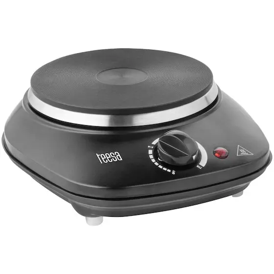 TEESA Plita electrica Teesa TSA0201, 1000 W, 220 - 240 V, 50/60 Hz, Negru