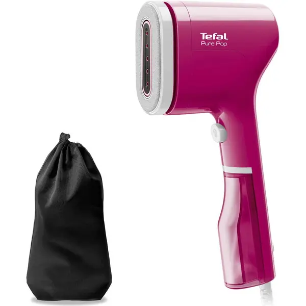 Tefal Aparat de calcat vertical cu abur Tefal Pure Pop DT2023F0, 1300 W, abur variabil pana la 20g/min, recipient apa 70 ml, incalzire rapida 15 secunde, roz