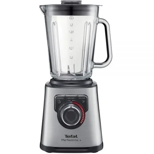 Tefal Blender Tefal BL811D38, 1200W, buton variabil pentru viteza, 6 lame detasabile, vas din sticla termorezistenta, 3 programe, corp din inox, spatula, Inox