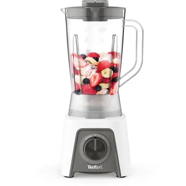 Tefal Blender Tefal Blendeo+ BL2C0130, 450W, 1.25L, 2 viteze, Functie Pulse, maruntire gheata, 4 lame detasabile, alb
