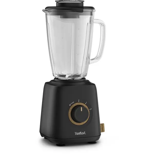 Tefal Blender Tefal Eco Respect BL46EN38, 800W, capacitate 1.25L, 2 viteze & functie Pulse, cutit cu 4 lame, functie zdrobire gheata, vas din sticla termorezistenta, Negru