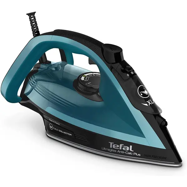 Tefal Fier de calcat cu abur Tefal FV6832E0, Rezervor de apa 0,27 l, Abur continuu 50 g/min, 2800 W, Negru-Albastru