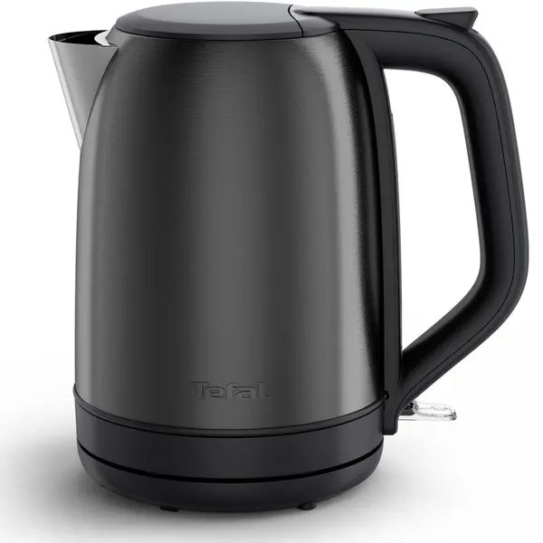 Tefal Fierbator Tefal Subito KO5S08E0, 2400W, rezervor apa 1.7L, otel inoxidabil, baza rotativa 360°, filtru detasabil & lavabil, indicator nivel apa, Negru & Gri