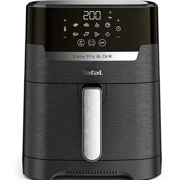 Tefal Friteuza cu Aer Cald TEFAL Easy Fry&Gril EY505815, 0.8kg, 1400W, Negru-Argintiu