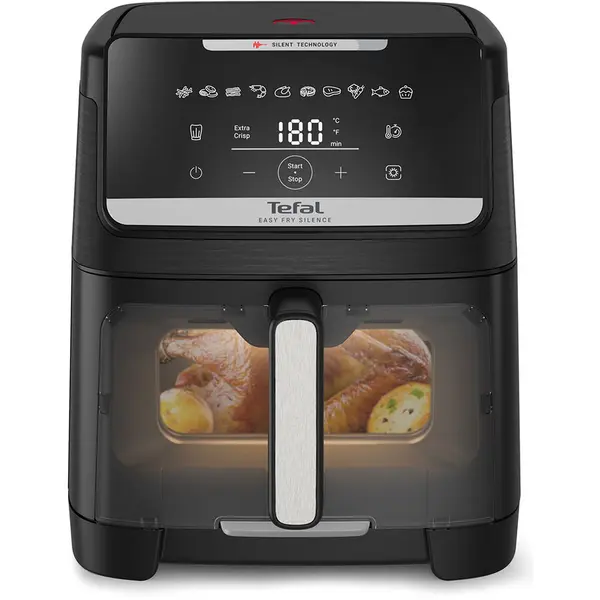 Tefal Friteuza cu aer cald TEFAL Easy Fry Silence EY8468E0, 7l, 2000W, Negru