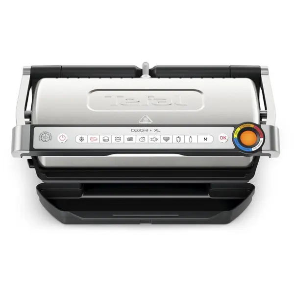 Tefal Gratar electric Tefal GC728D10, putere 200W, suprafata de gatire XL, placi detasabile, Inox/Negru