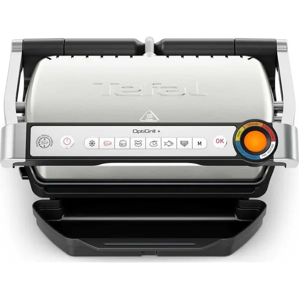Tefal Gratar electric Tefal OptiGrill+ Intelligent Grill GC718D10, 2000W, 6 programe, suprafata 300x200mm