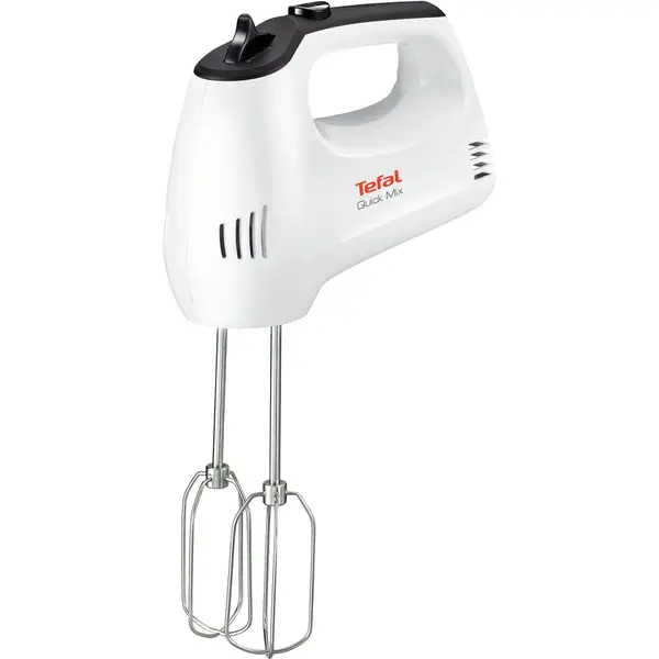 Tefal Mixer de mana Tefal Quick Mix HT310138, 300W, 5 viteze, functie Turbo, 2 accesorii pentru aluat, 2 teluri, Alb