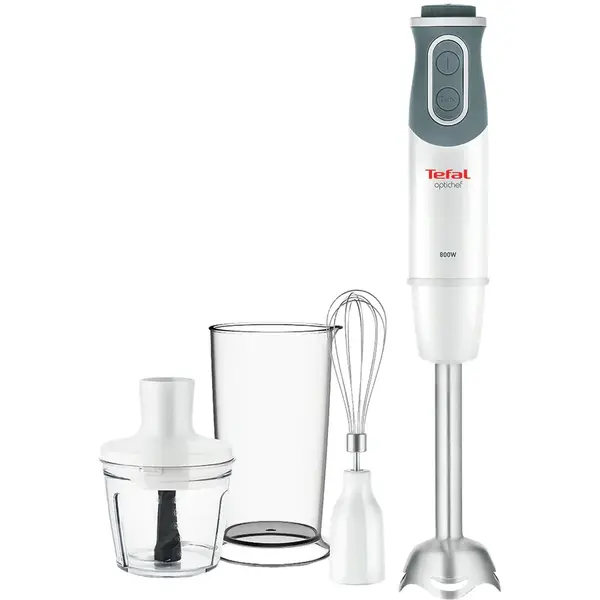 Tefal Mixer vertical Tefal Optichef HB643138, 800W, functie pulse, functie turbo, pahar 800ml, tocator 500ml, tel, Alb
